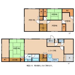 愛荘町愛知川貸家の物件間取画像